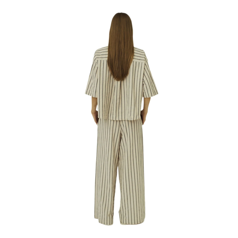 Norr Arka Pants Pants Black Stripe
