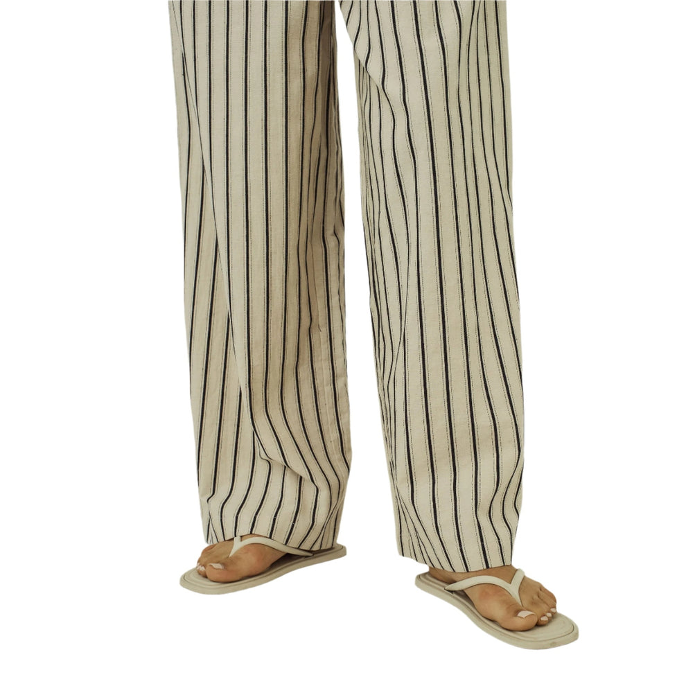 Norr Arka Pants Pants Black Stripe