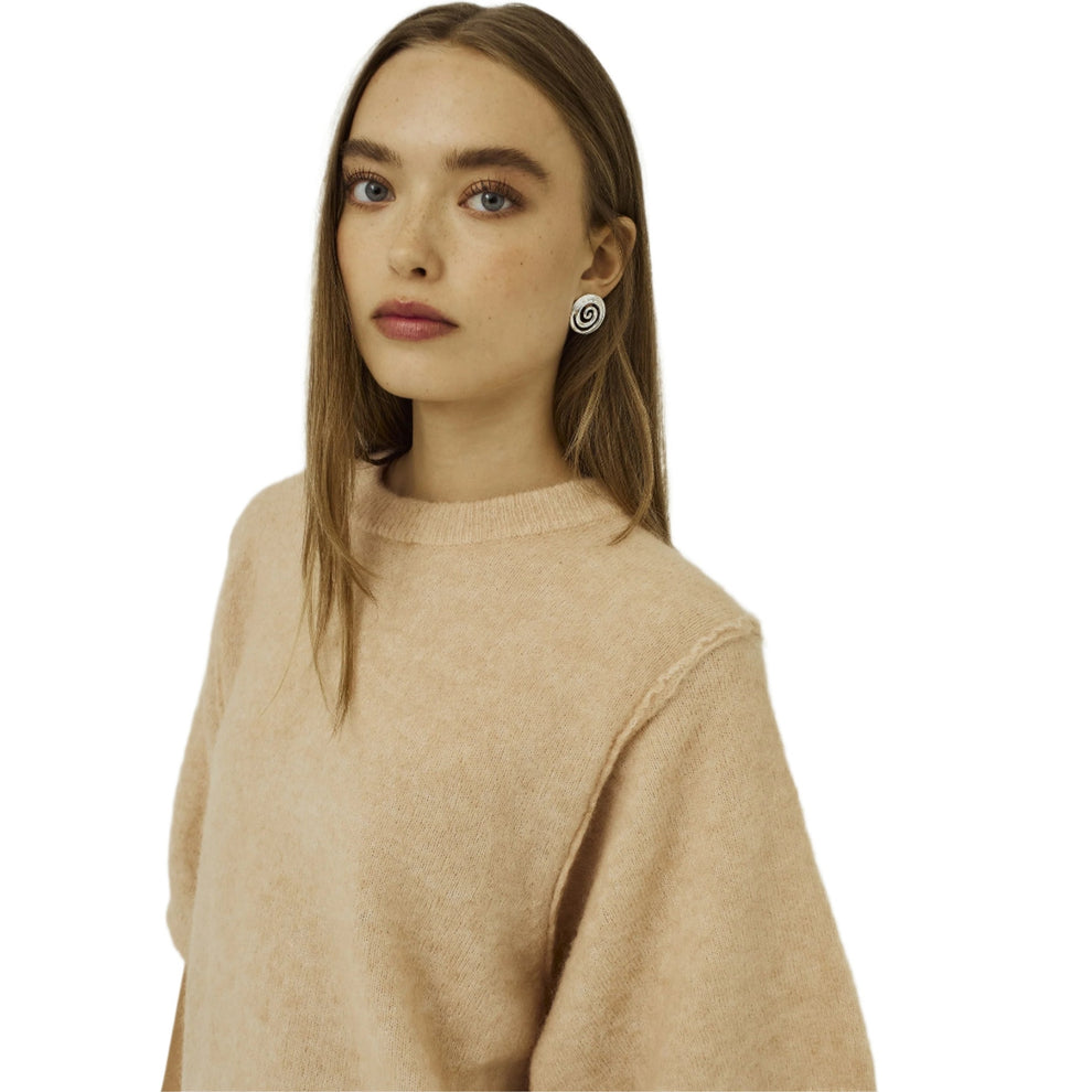 Norr Hazina Knit Tee T-Shirts Rose Mélange