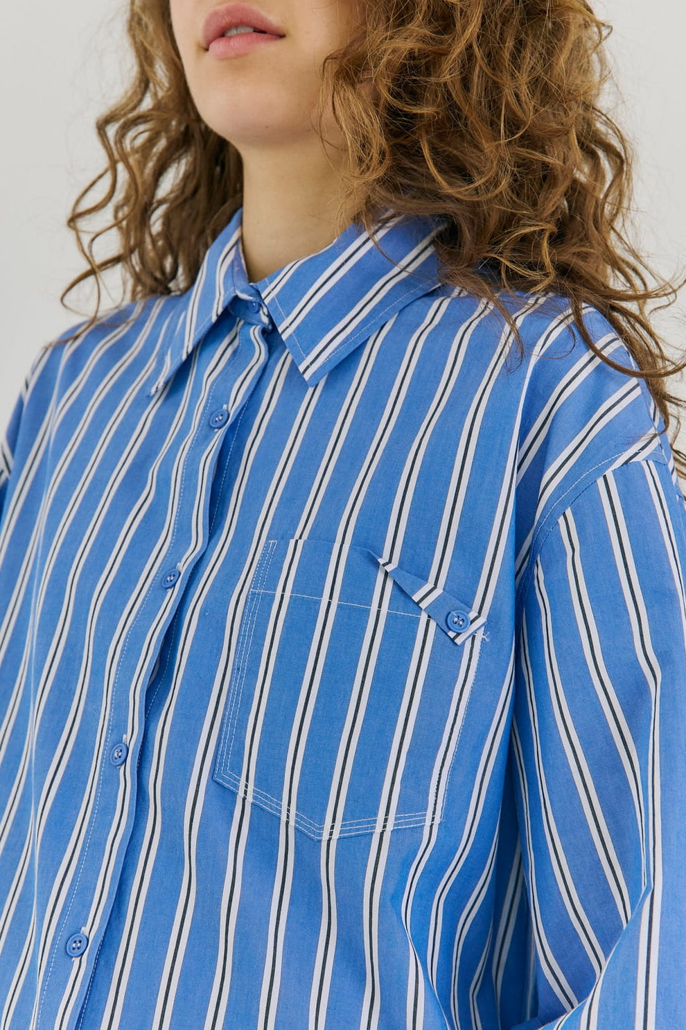Norr Nicci Skjorte Off-White Stripe Dameskjorter