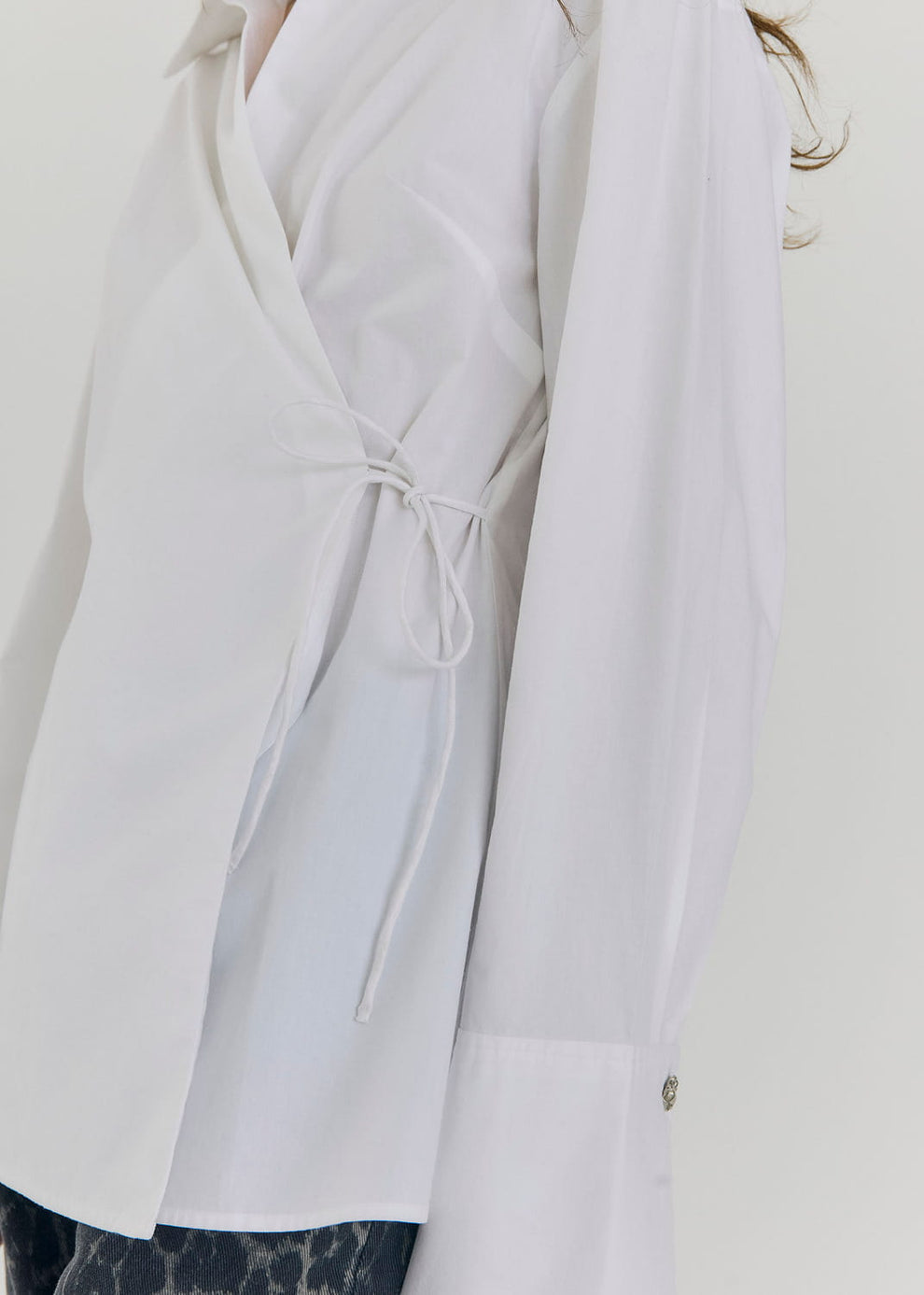 Norr Fraser Wrap Skjorte White