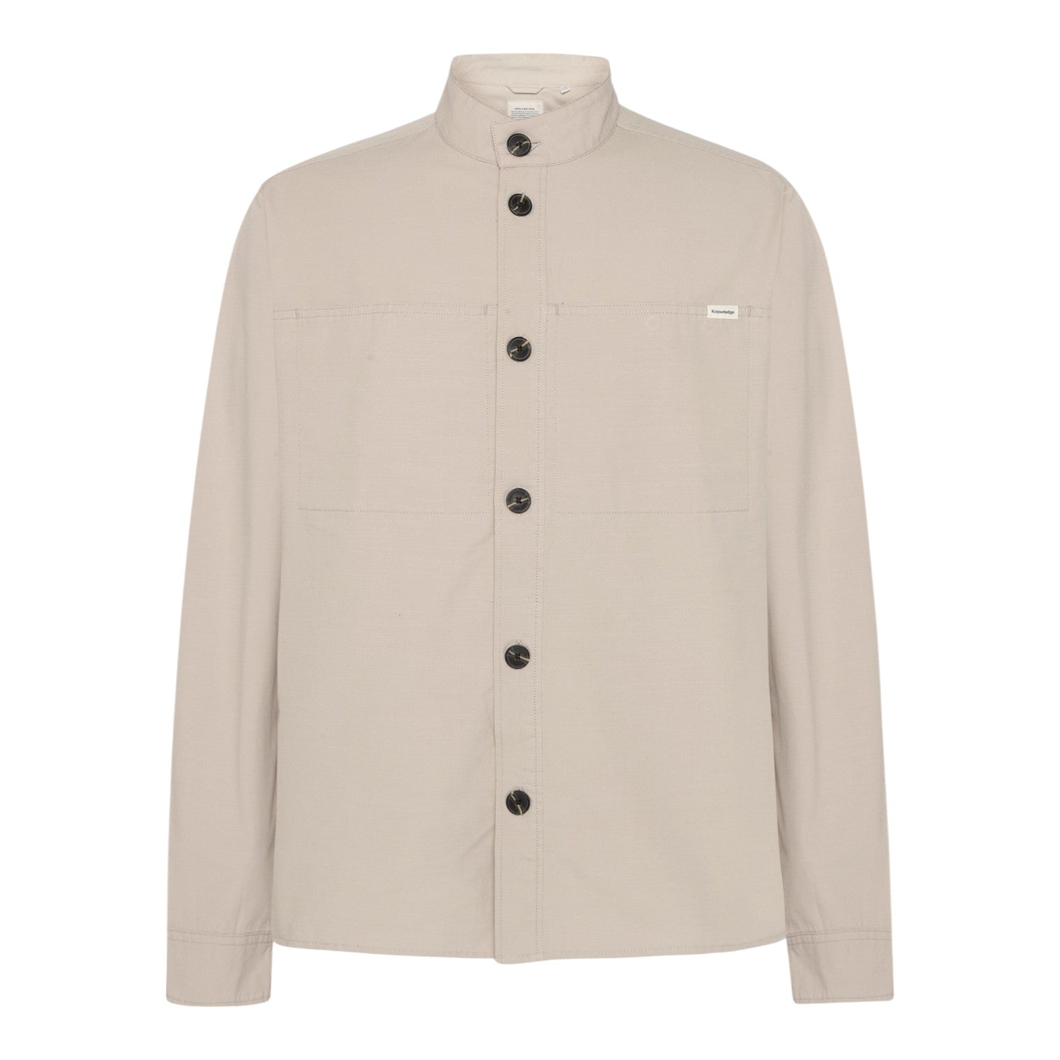 Knowledge Cotton Apparel M Slub Overshirt 1228 Light Feather Gray