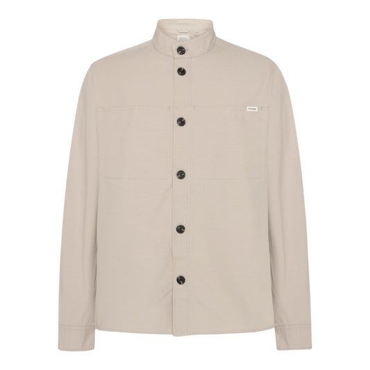 Knowledge Cotton Apparel M Slub Overshirt 1228 Light Feather Gray