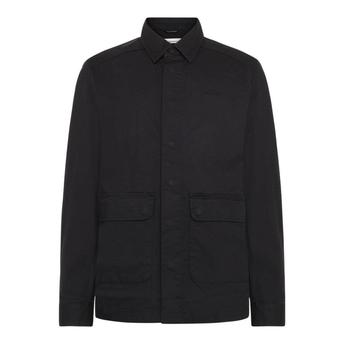 Knowledge Cotton Apparel M Ripstop Overshirt - Gots/Vegan 1300 Black Jet