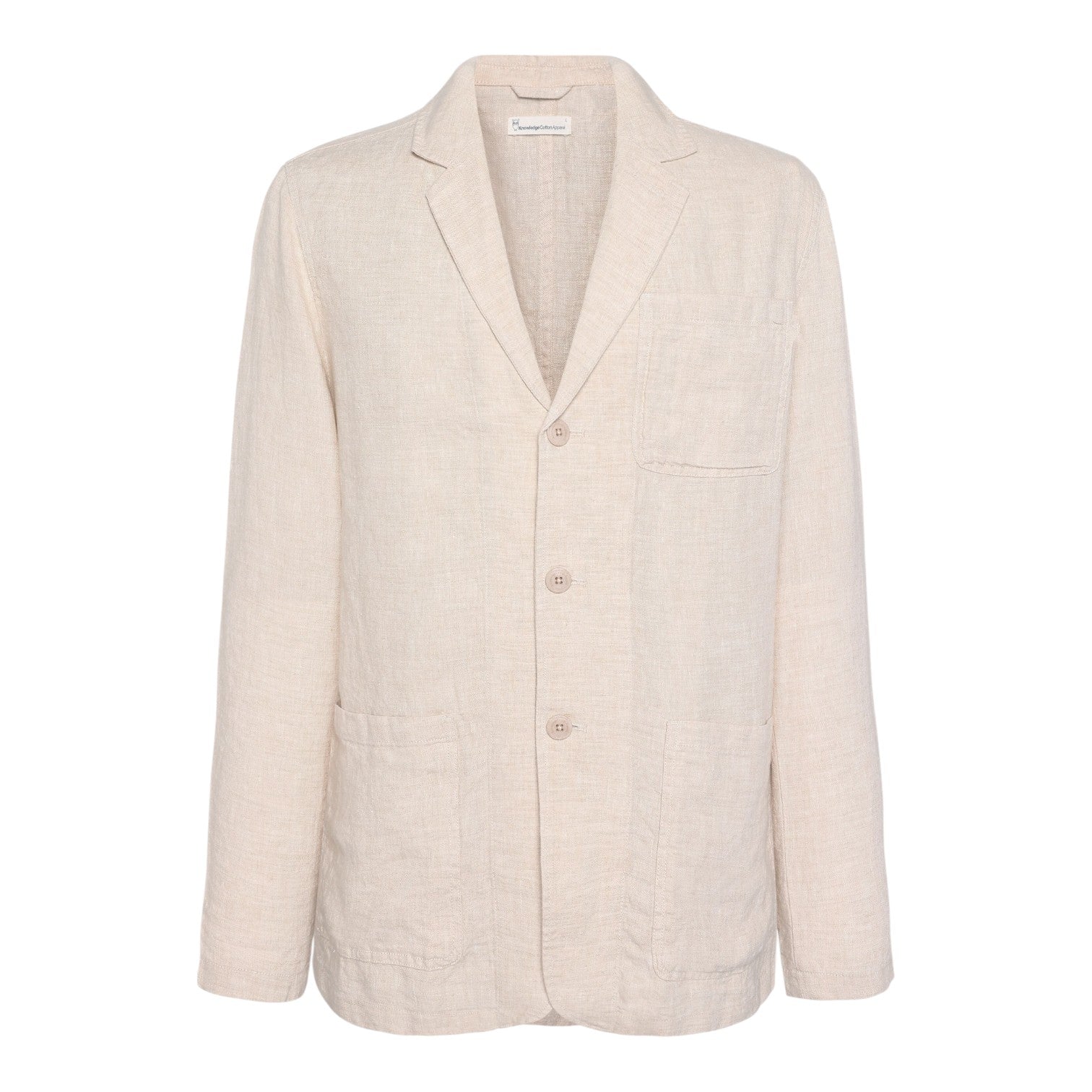 Knowledge Cotton Apparel M Linen Blazer 1449 Yarndyed - Light Feather Gray