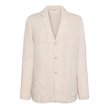 Knowledge Cotton Apparel M Linen Blazer 1449 Yarndyed - Light Feather Gray