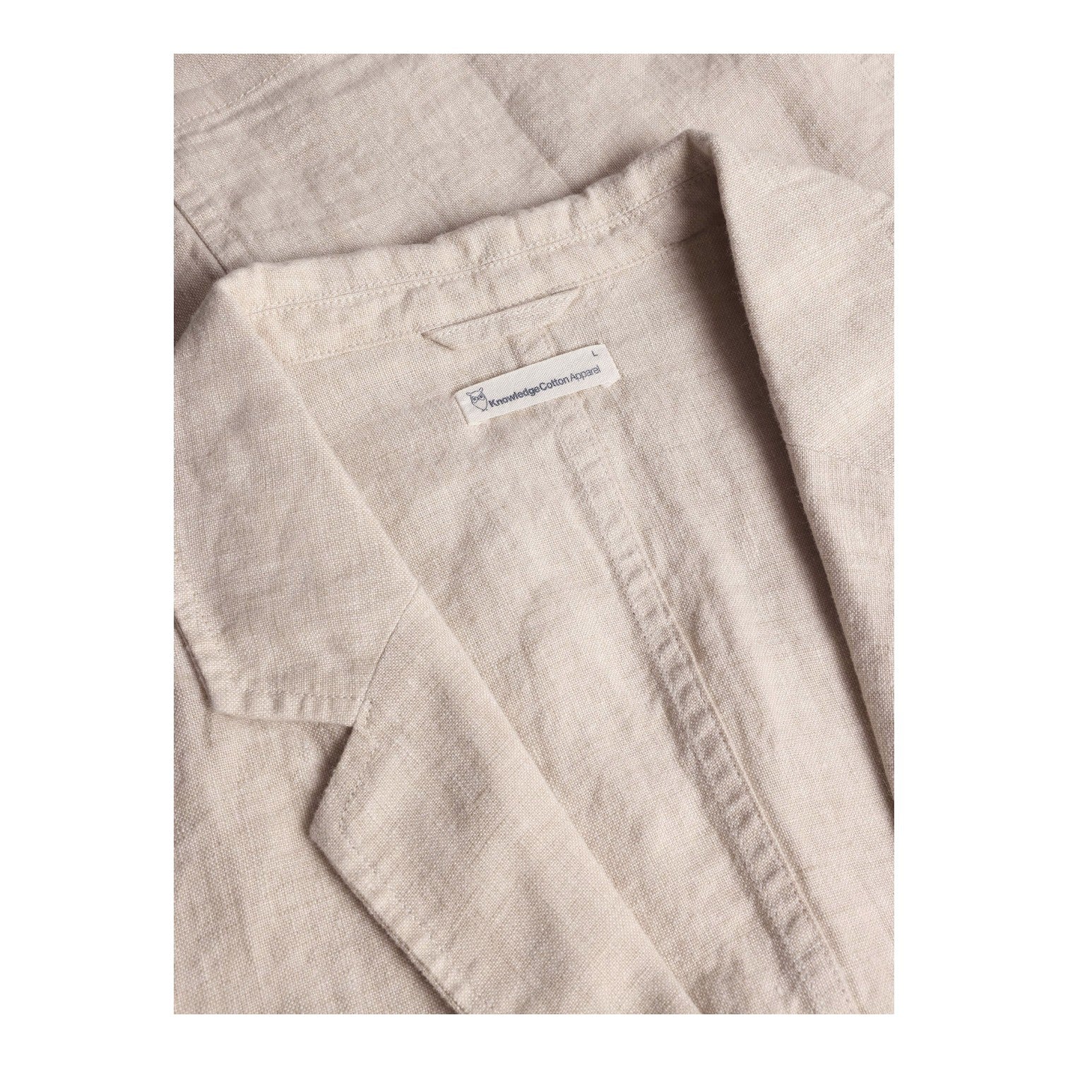 Knowledge Cotton Apparel M Linen Blazer 1449 Yarndyed - Light Feather Gray
