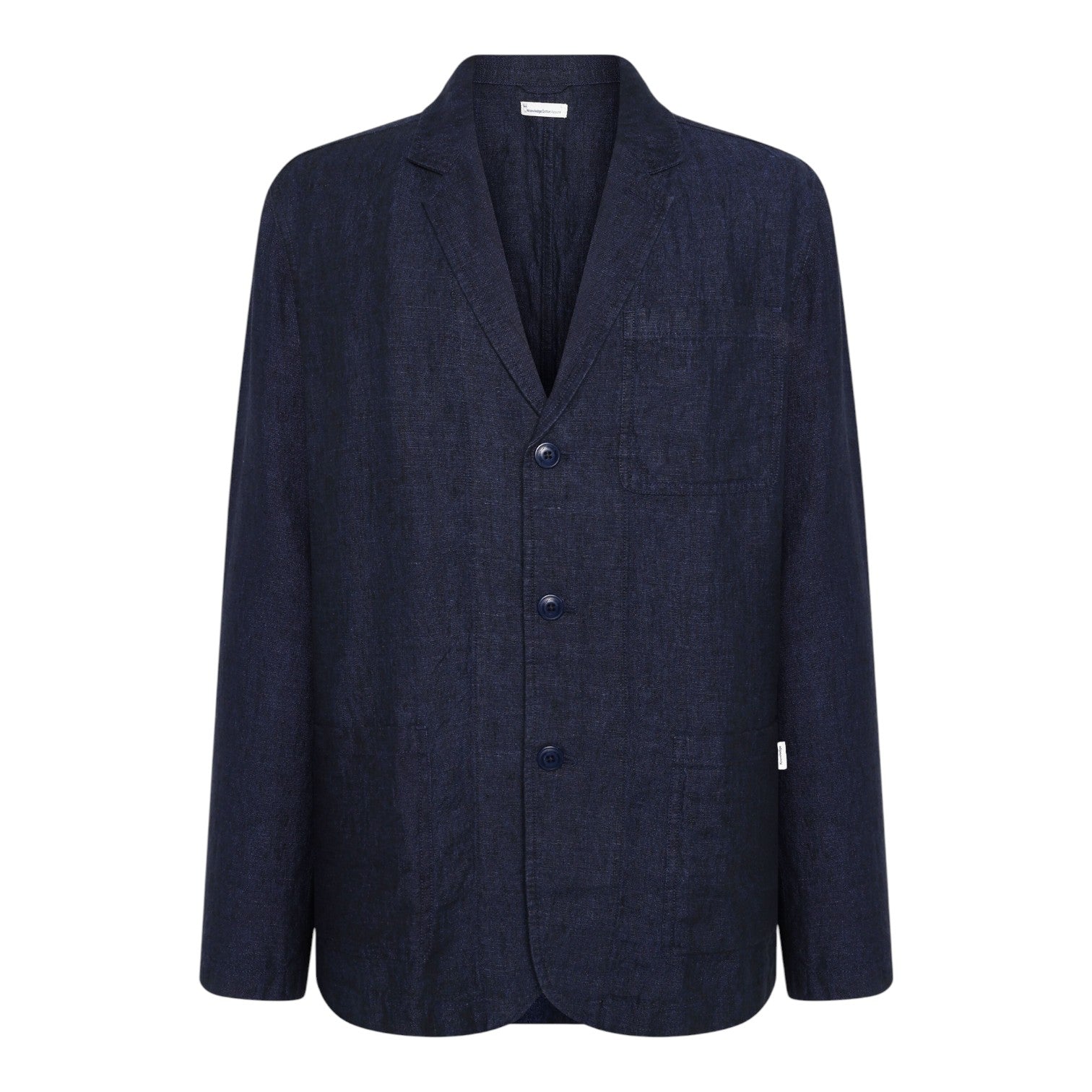 Knowledge Cotton Apparel M Linen Blazer 1450 Yarndyed - Total Eclipse
