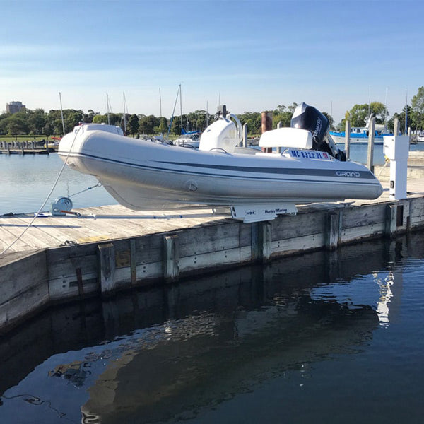 Hurley Davit H3O med manual spil sort, max 180kg