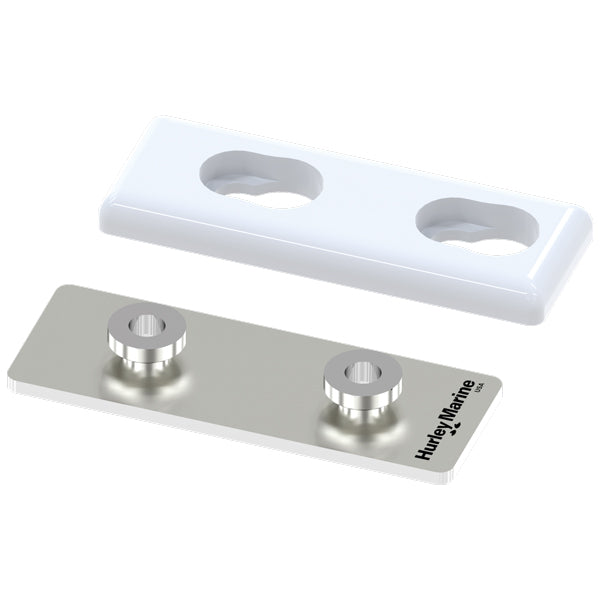 Hurley Marine dobbelt fastgørelsesplade, 2 stk