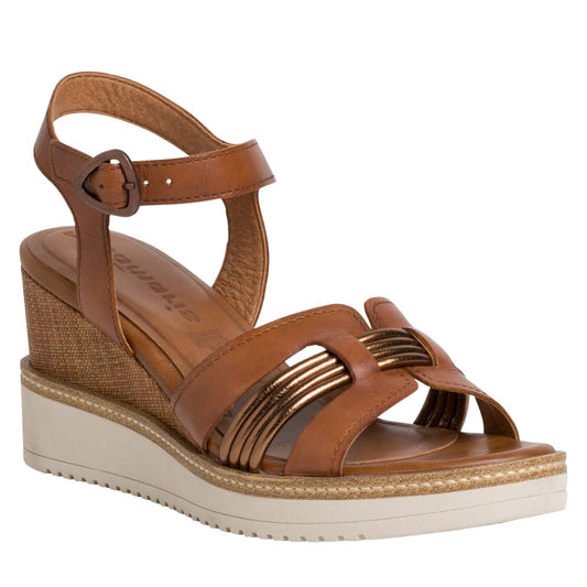 Tamaris W Sandal Med Spænde Og Kilehæl