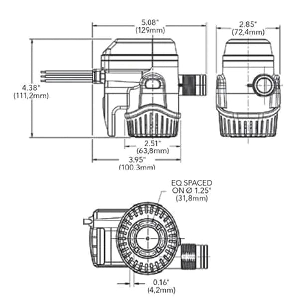 Rule Mate 800gph fuldaut. 24V