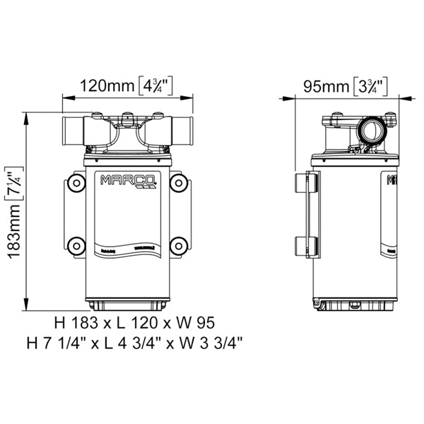 Marco UP1 universal pumpe 12V, 35L/M