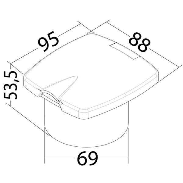 Vandudtag quick koblings indbygningsboks Hvid
