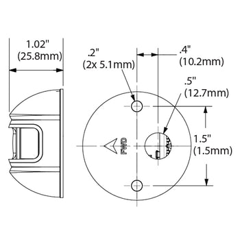 Attwood LED lanternesæt sidemonteret styrbord/bagbord