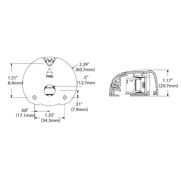 Attwood LED lanterne topmonteret dobbelt