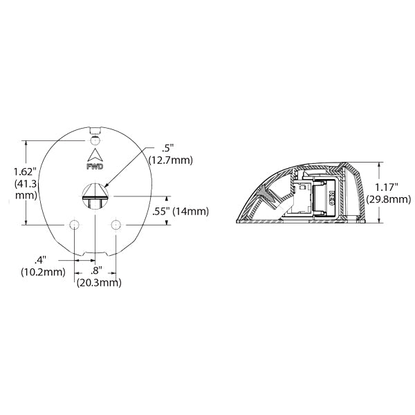 Attwood LED lanternesæt topmonteret styrbord/bagbord