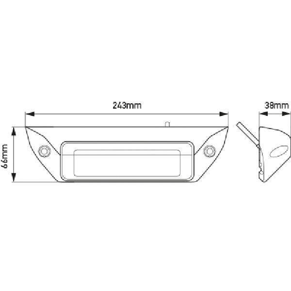 Hella dækslys LED 1200 lumen 45º - Sort