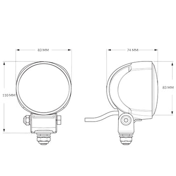 Hella dækslys 70 Gen IV LED 3500 lumen 9-33V - Hvid