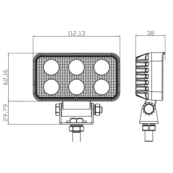1852 Led Dækslys 10 30 V Dc, 753 Lm