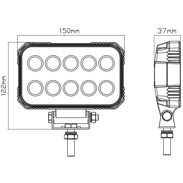 1852 Led Dækslys 10 30 V Dc, 1715 5717 Lm