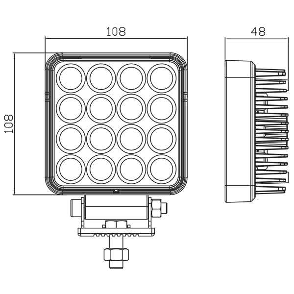 1852 Led Dækslys 10 30 V Dc, 2200 Lm