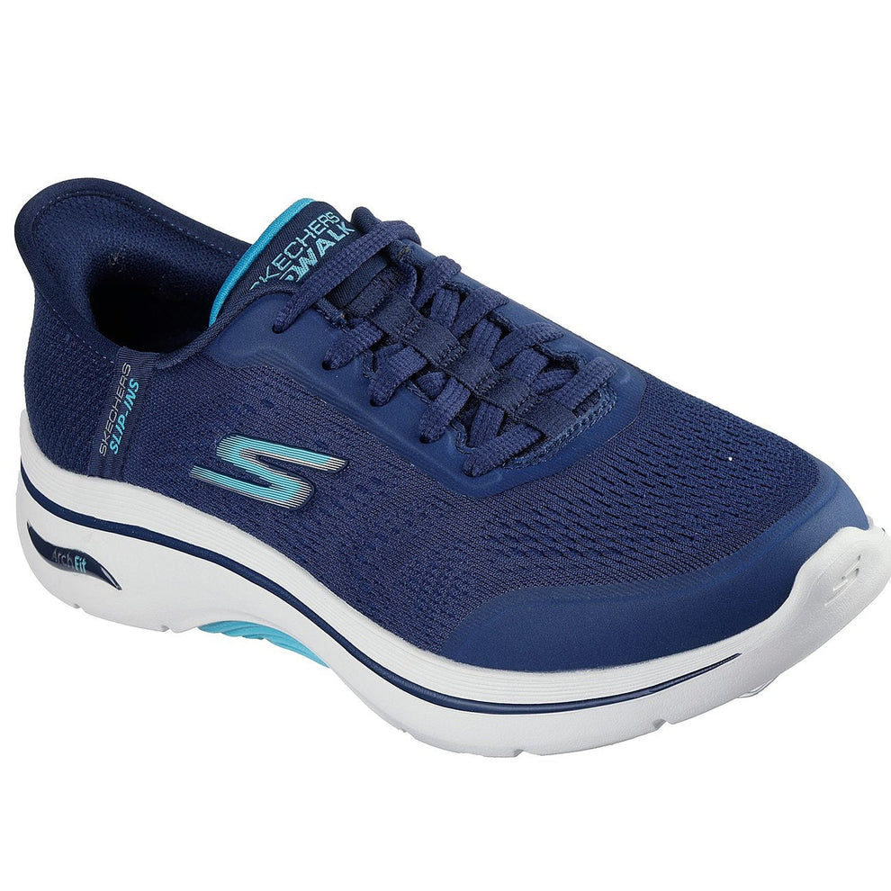 Skechers W Go Walk Arch Fit 2.0 Sneakers - Valenc - Navy/Aqua