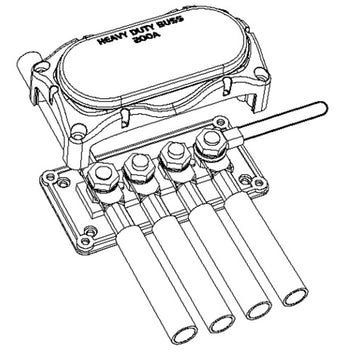 BEP Heavy Duty El-kobling til 4 ledninger, 300 Amp