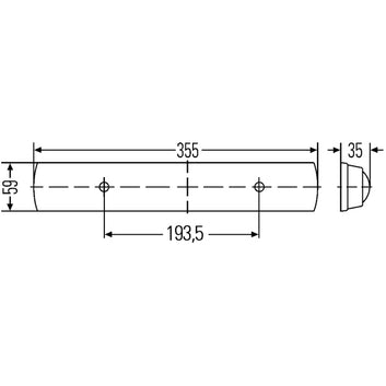 Hella LED lysstofarmatur