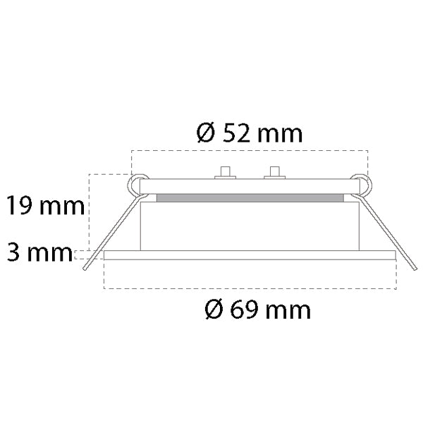 Casolux Maria LED indbygningsspot m/touch lille Rustfri
