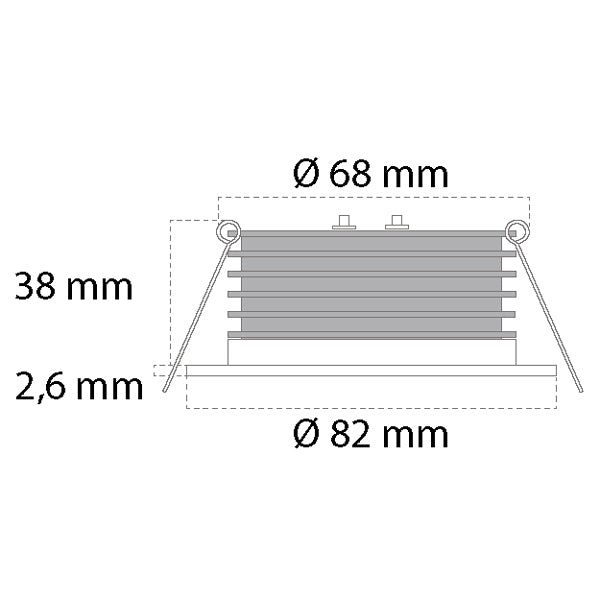 Casolux Malou LED indbygningsspot Rustfri, 10-32V