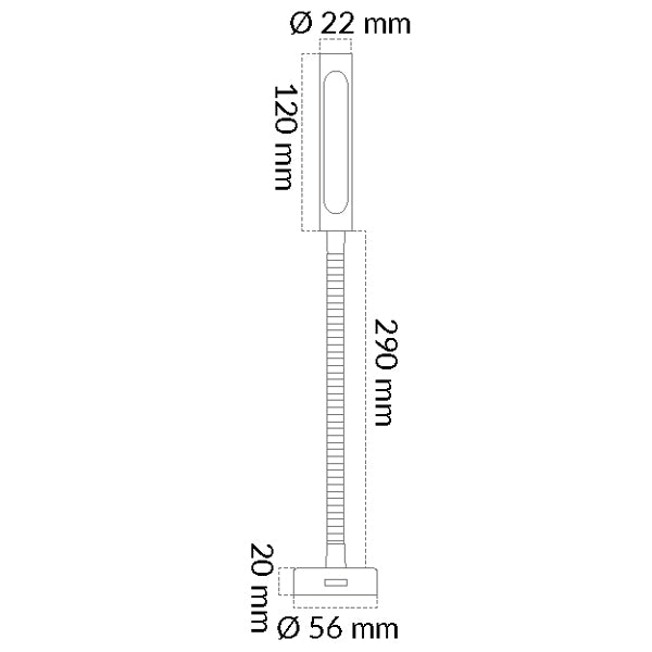 Casolux Malene kortlampe bord m/touch, 10-29V