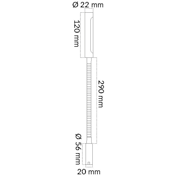 Casolux Malene kortlampe væg m/touch, 10-29V