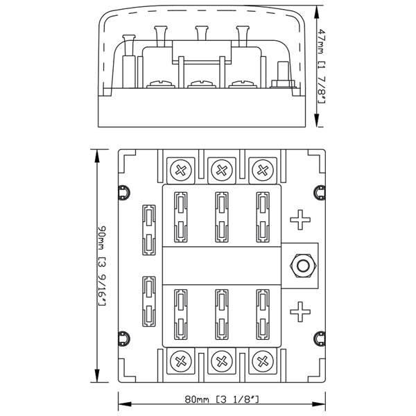 BEP ATC Sikringsholder til 6 sikringer, 12/24V