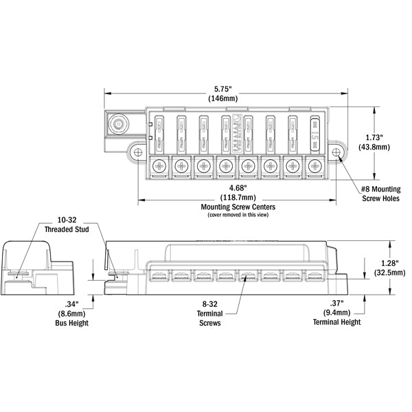 Blue Sea Sikringsholder, 8 bladsikringer