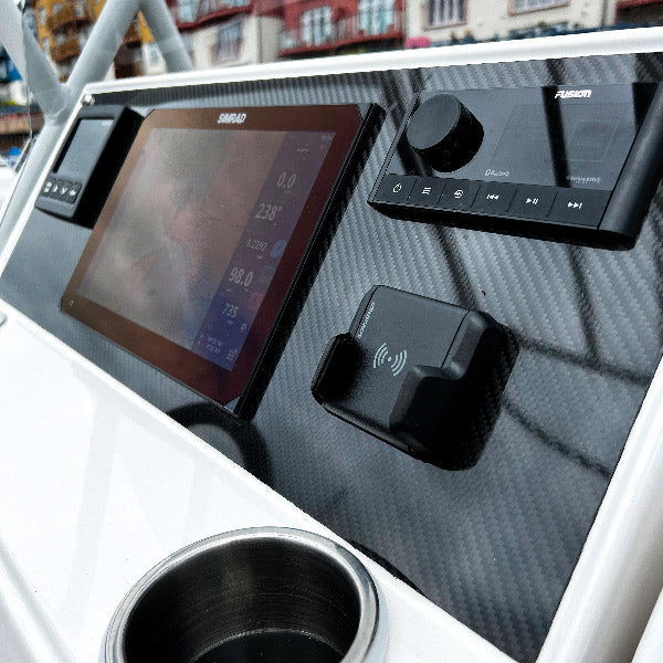 ROKK Nano Telefonholder med trådløs lader 10W, 12/24V