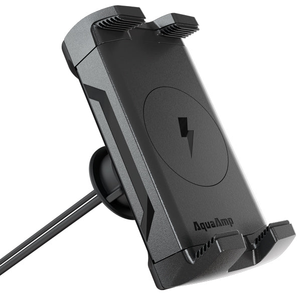 AquaAmp 500 vertikal mobil holder med trådløs lader 12V 25W Qi2