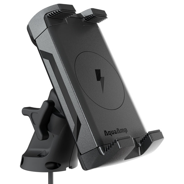 AquaAmp 500 vertikal mobil holder med trådløs lader 12V 25W Qi2