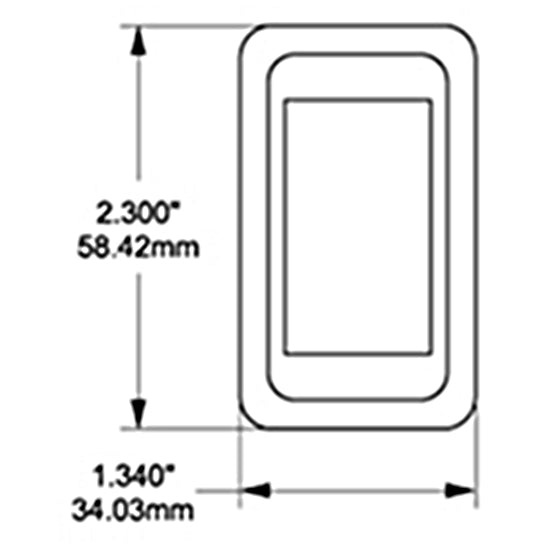 Blue Sea monteringspanel til 1 kontakt