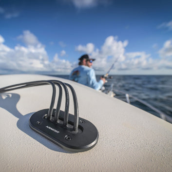 ScanStrut Kabelgennemføring lavprofil <15mm, sort