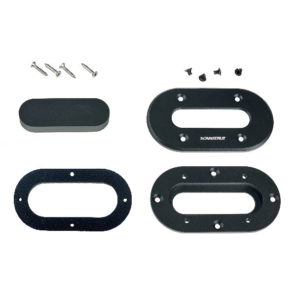 ScanStrut Kabelgennemføring lavprofil <15mm, sort