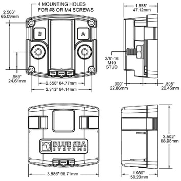 Blue Sea skillerelæ 120A, 12/24V