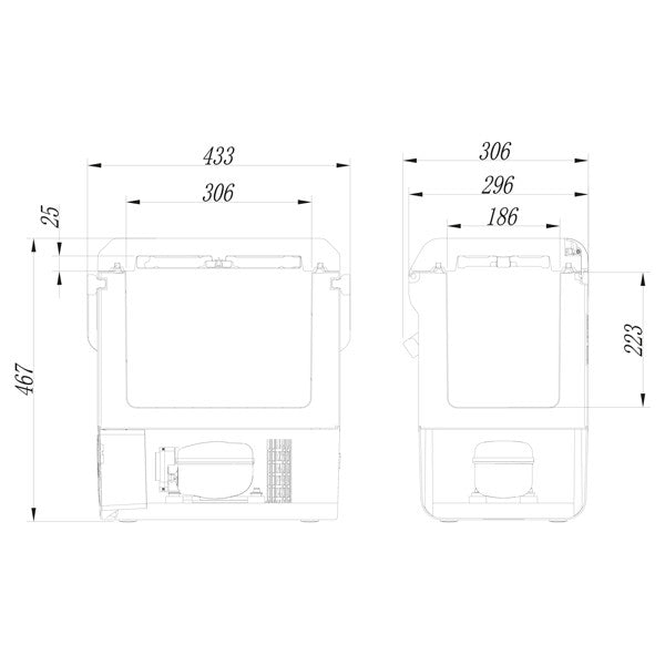 1852 Køleboks P15 m/kompressor 12/24V, 13,5L