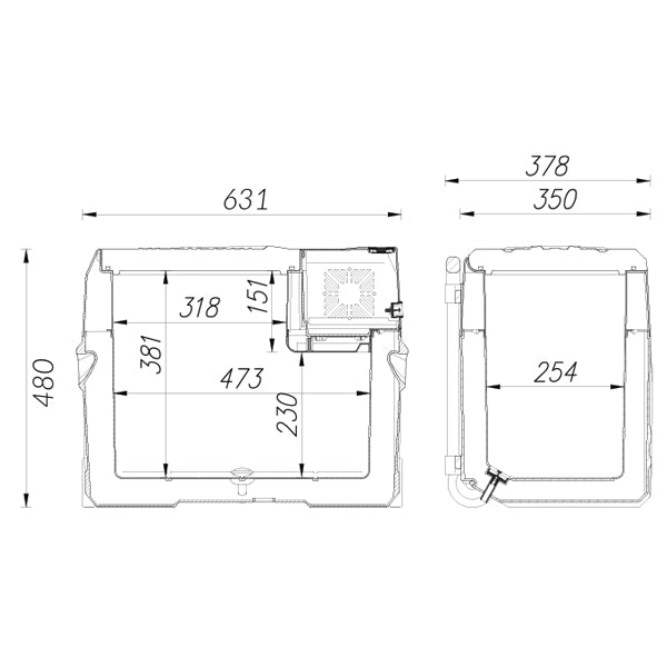 1852 køleboks med kompressor, 40L