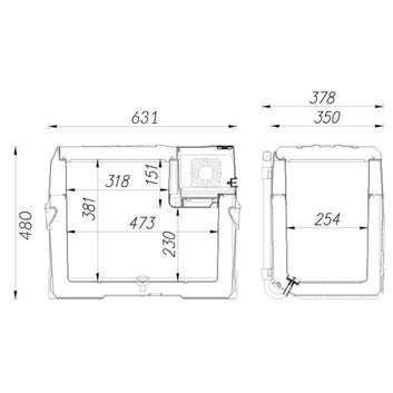 1852 køleboks med kompressor, 40L