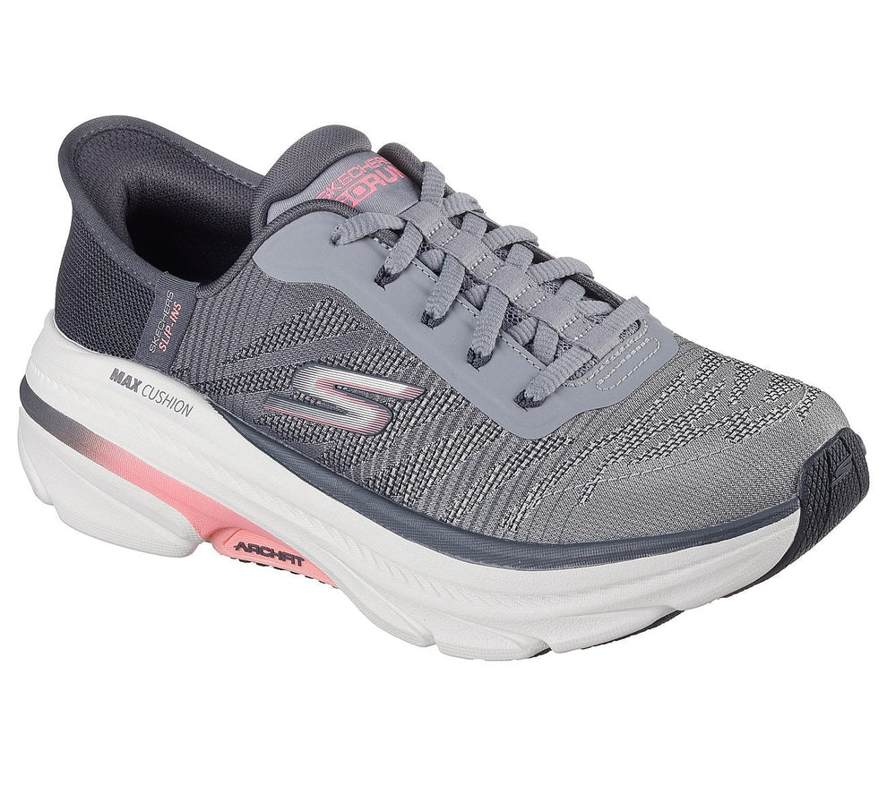 Skechers W Max Cushioning Arch Fit 2.0 Sneakers - Gray/Coral