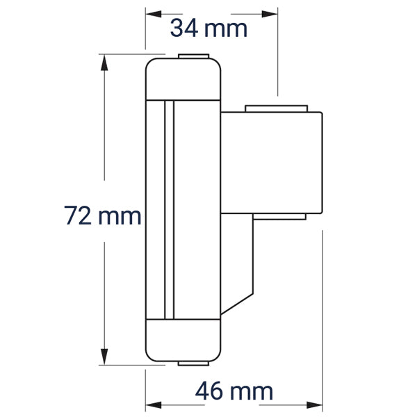 Ronstan S22 CB sejlpindsvogn , 72 x 47mm, LG-skinne