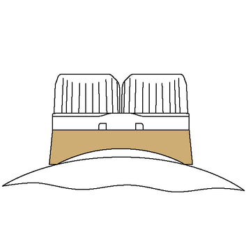 Ronstan Mellem underlag buet, sort