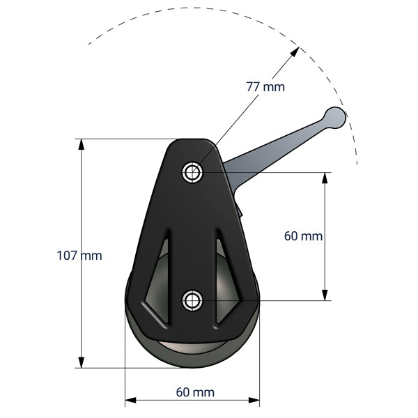 Rutgerson Fodblok med lås 60mm