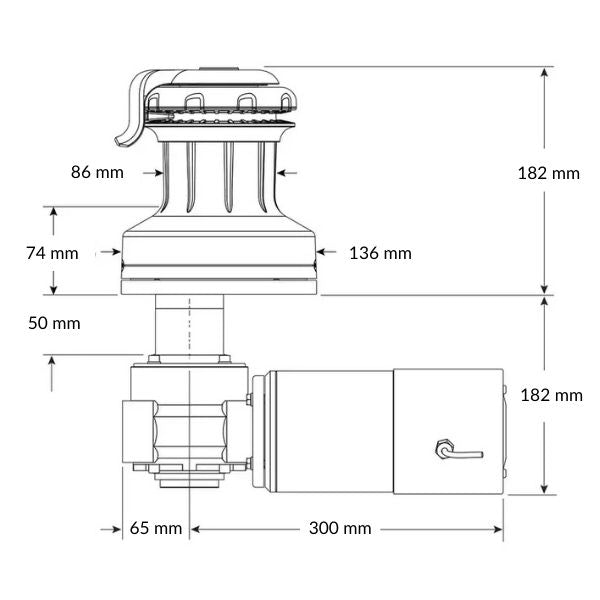 Ronstan spil 30 QT Orbit 2 gear E1